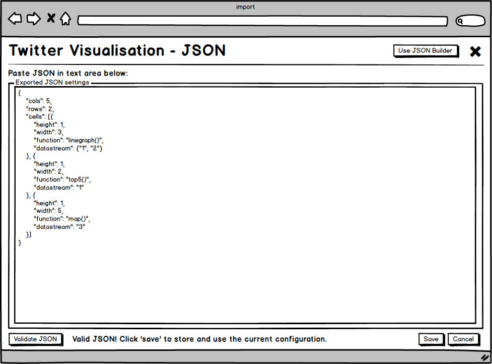 Sketch of the imports page.