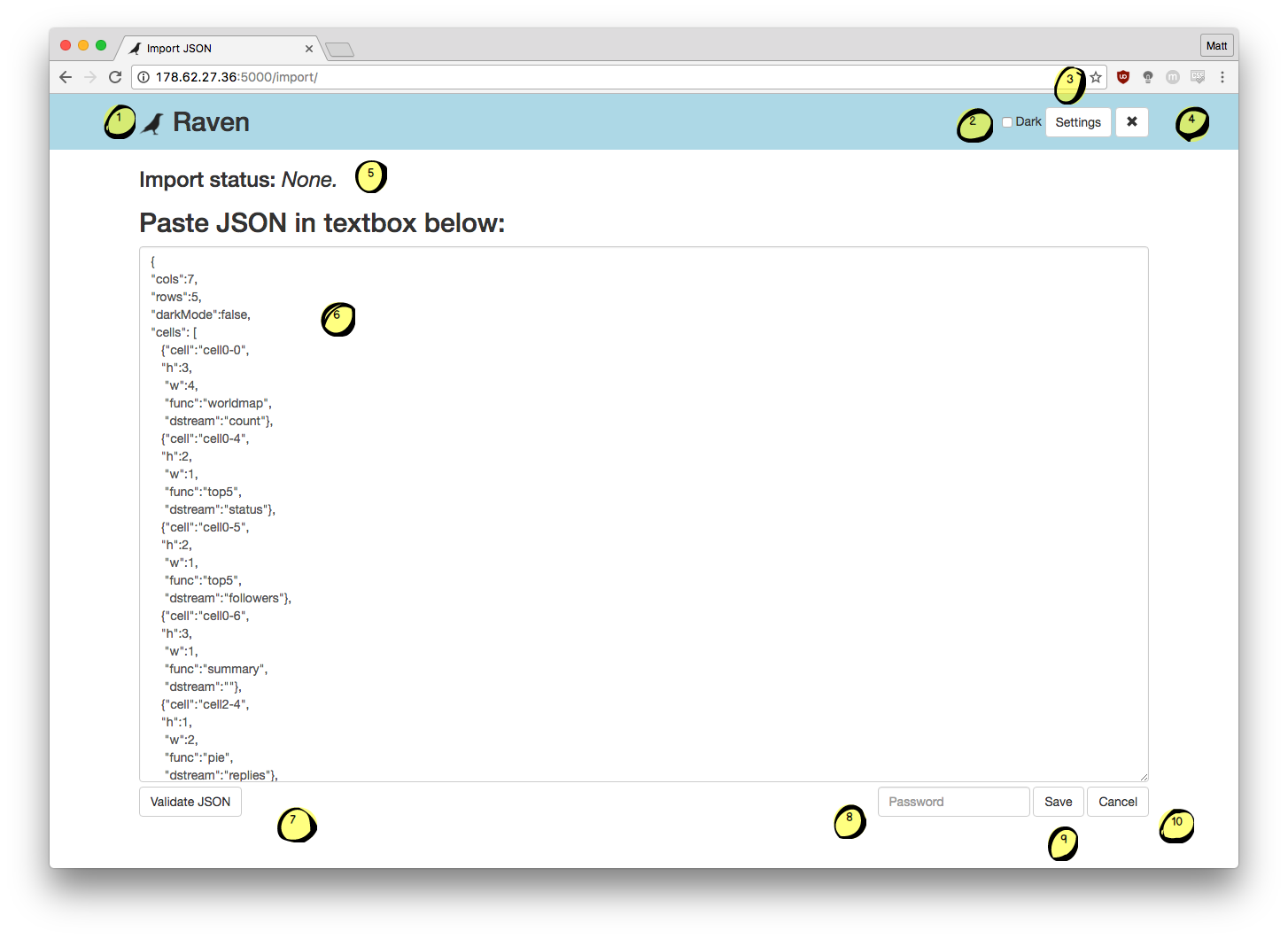 Screenshot of proof of concept graph.