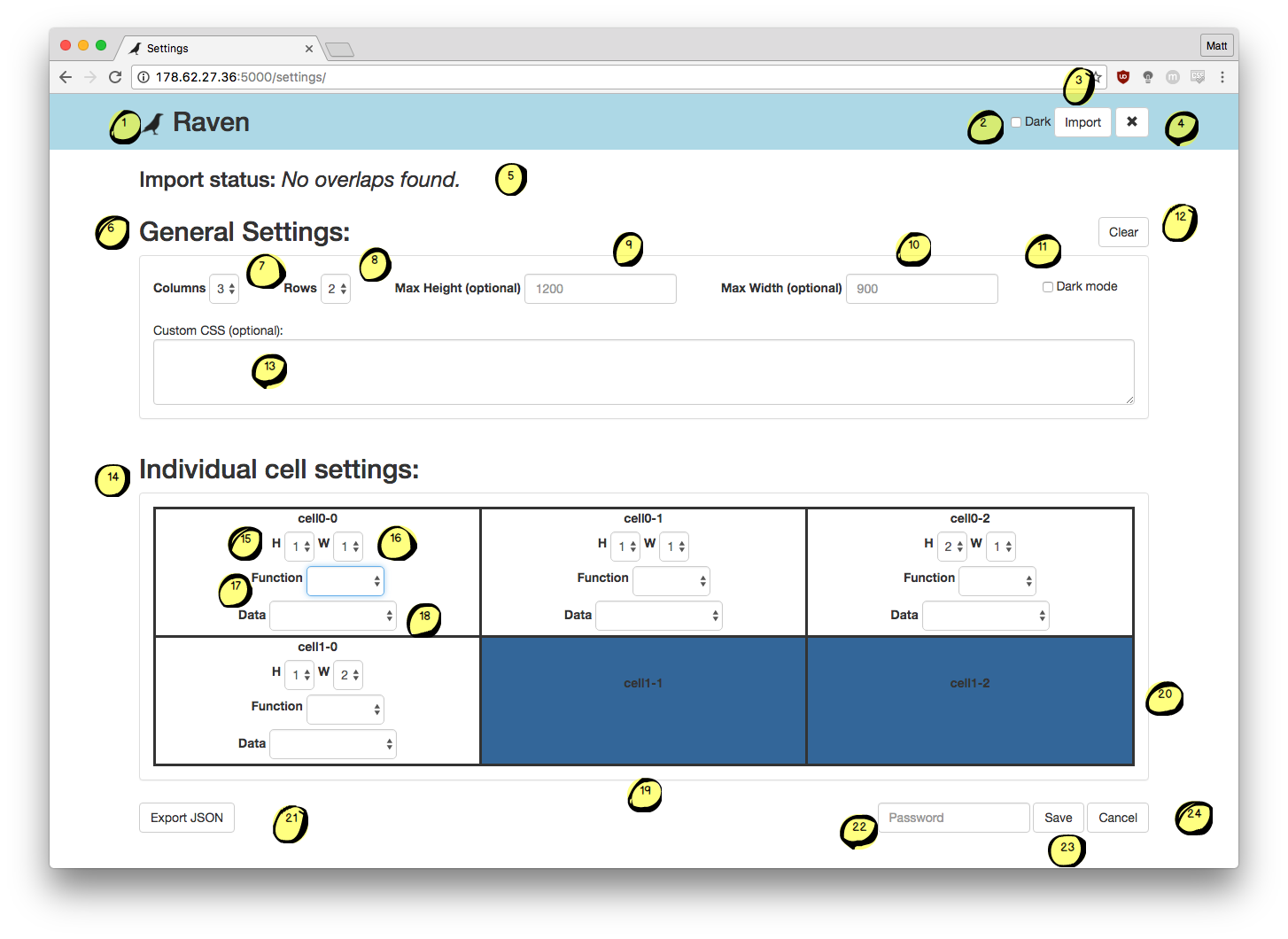 Screenshot of proof of concept graph.